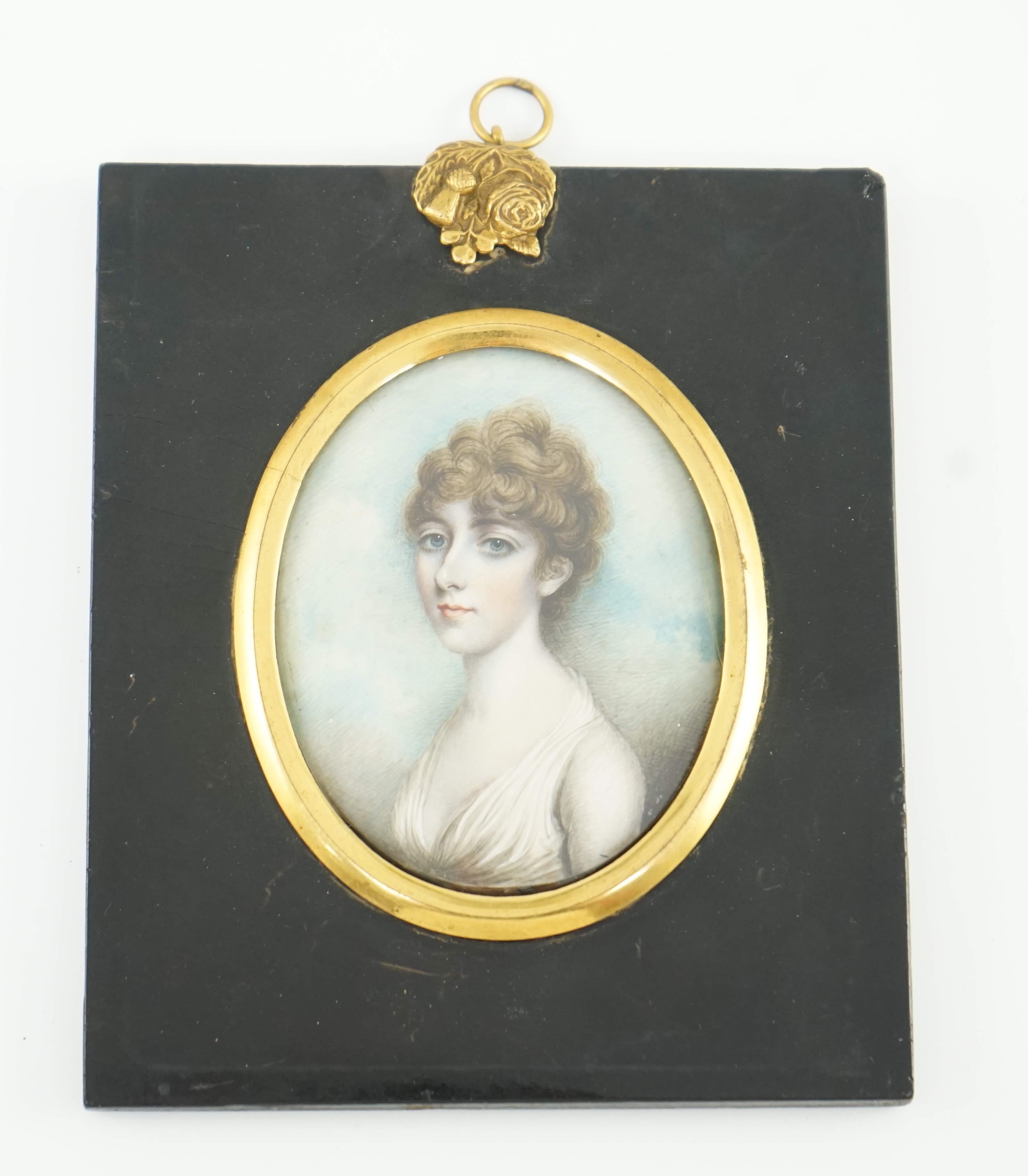 Andrew Plimer (1763-1837), Portrait miniature of Grace M.Smith, watercolour on ivory, 7.2 x 5.8cm. CITES Submission reference LR5338ZR
